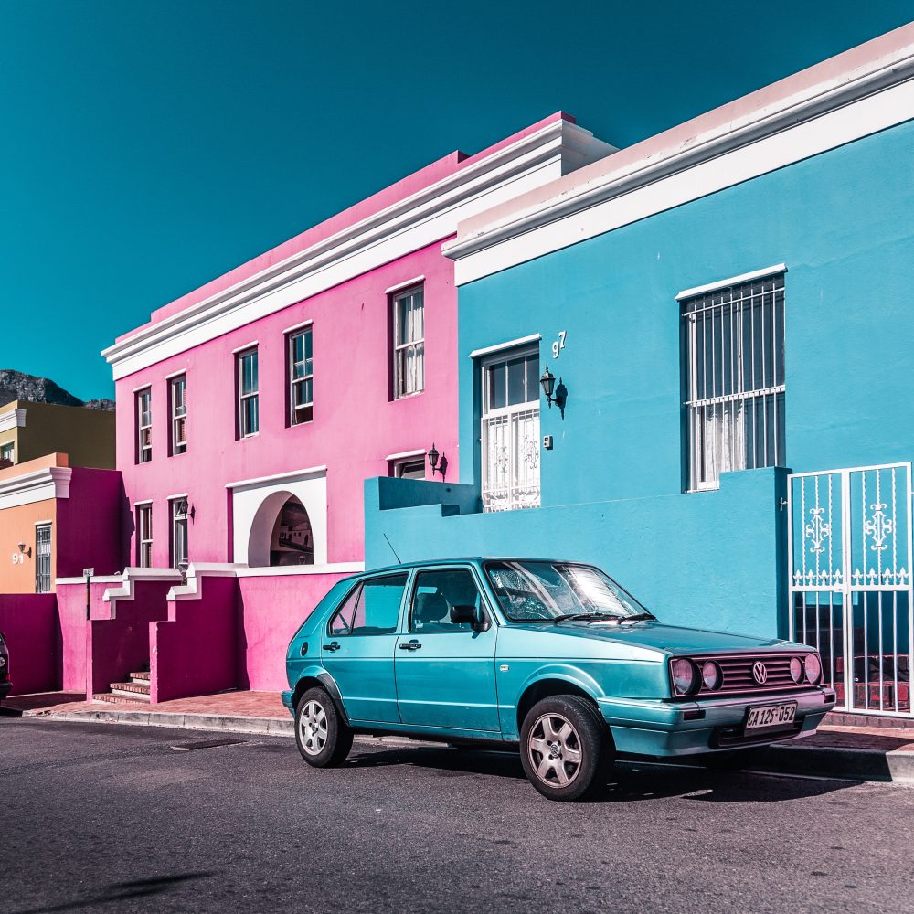 Bo-Kaap houses and car