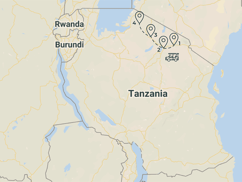 Tanzania Map for travel